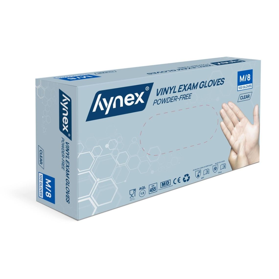 Hynex - Handschoen vinyl m tr 4.5gr 100 stuks