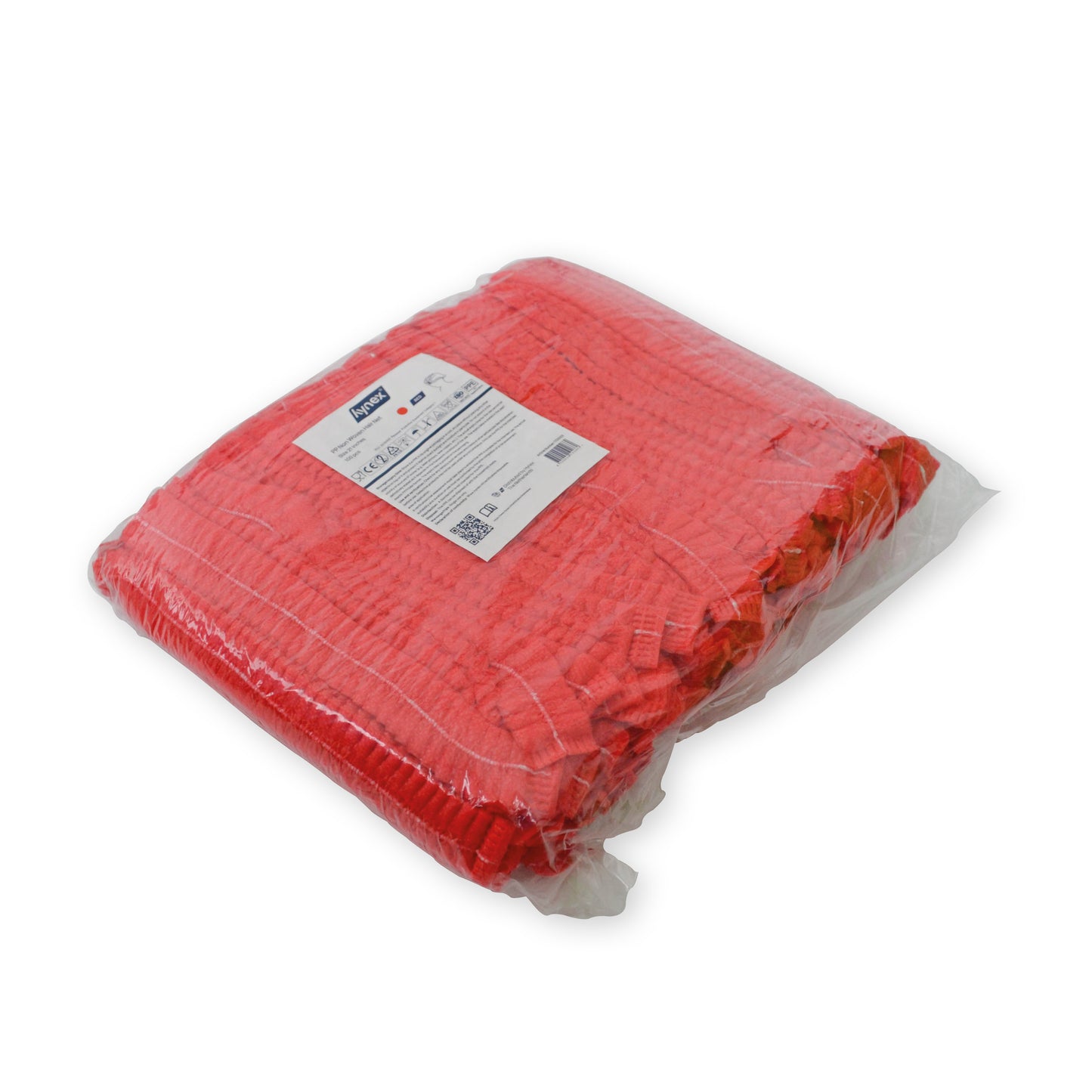 Hynex - Haarnet clip non-woven rood pp 100 stuks