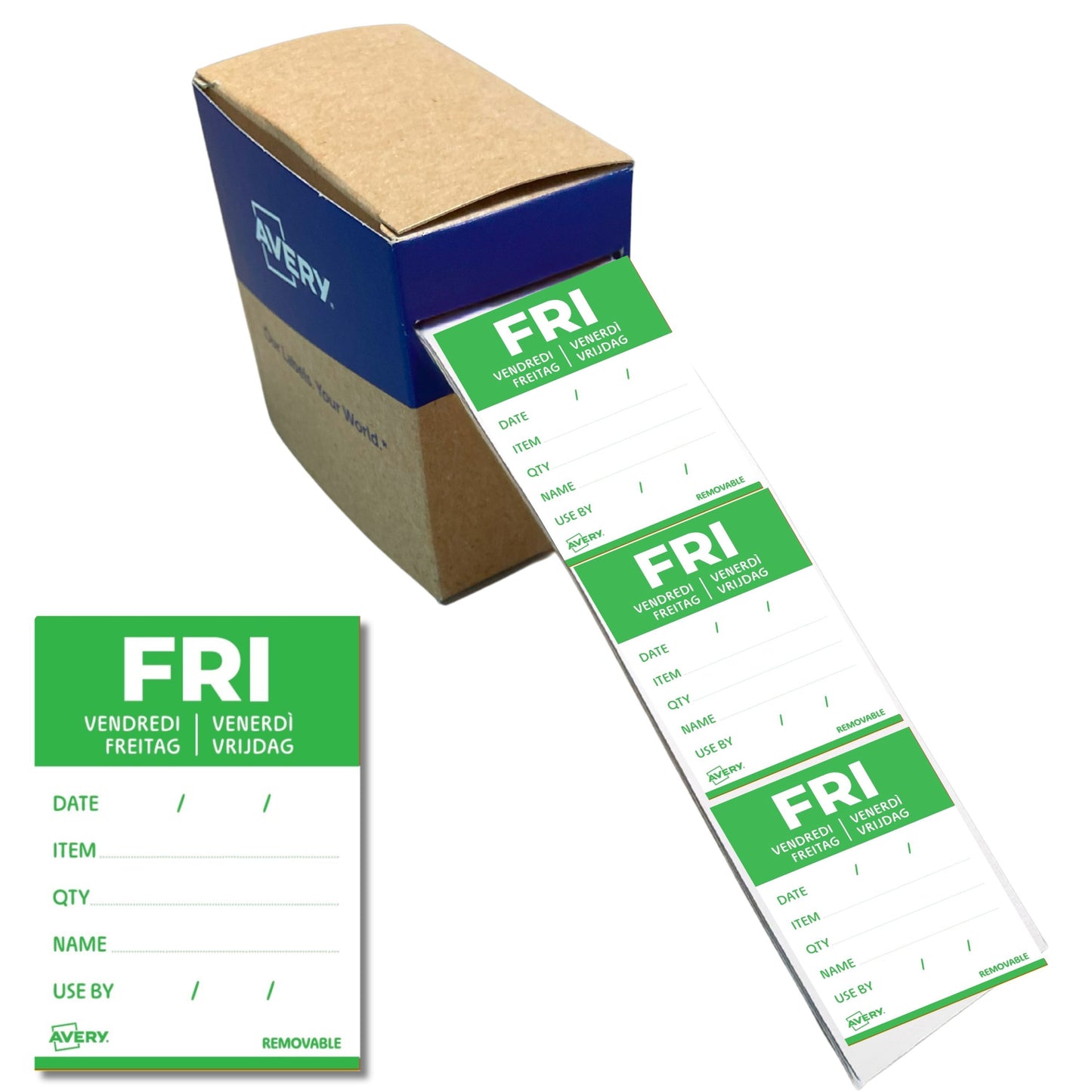 Avery - Etiket haccp vrijdag-groen 40x56mm 500st