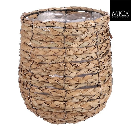 Mica Decorations - Plantenmand mica avalon zeegras 21x18cm lichtbruin