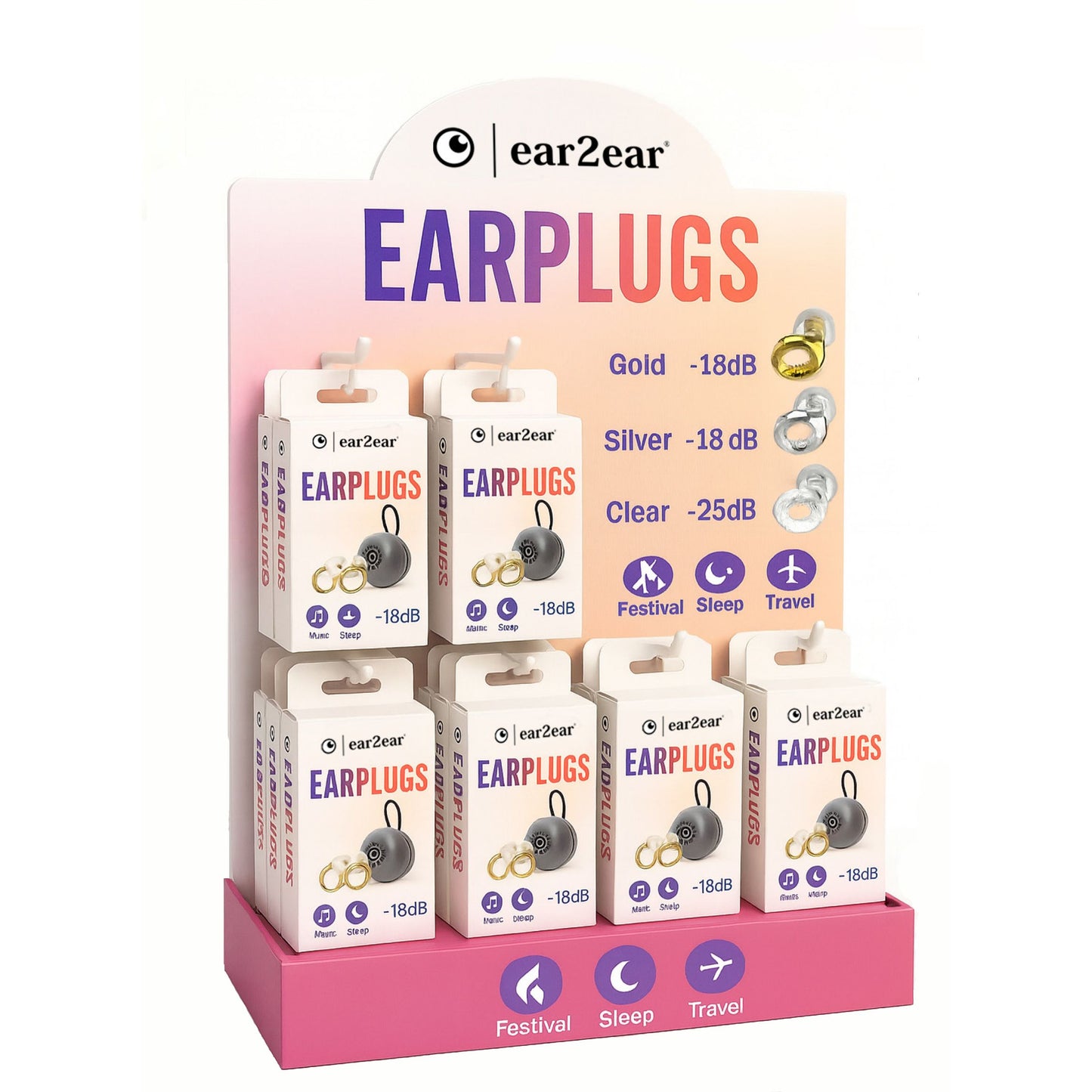 Ear2ear - Earplug ass | 18 stuks