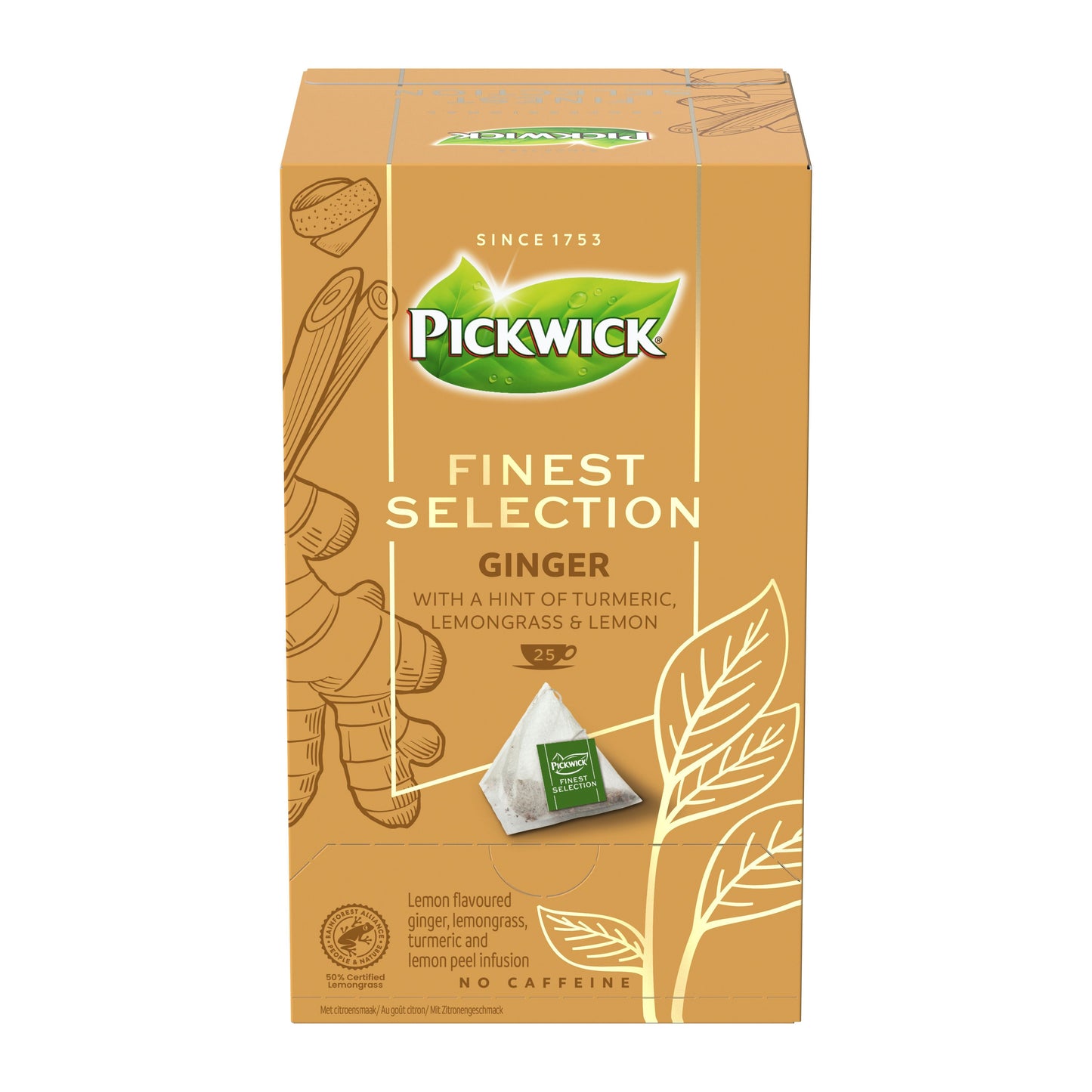 Pickwick - Thee finest selection ginger 25x2gr | 4 stuks