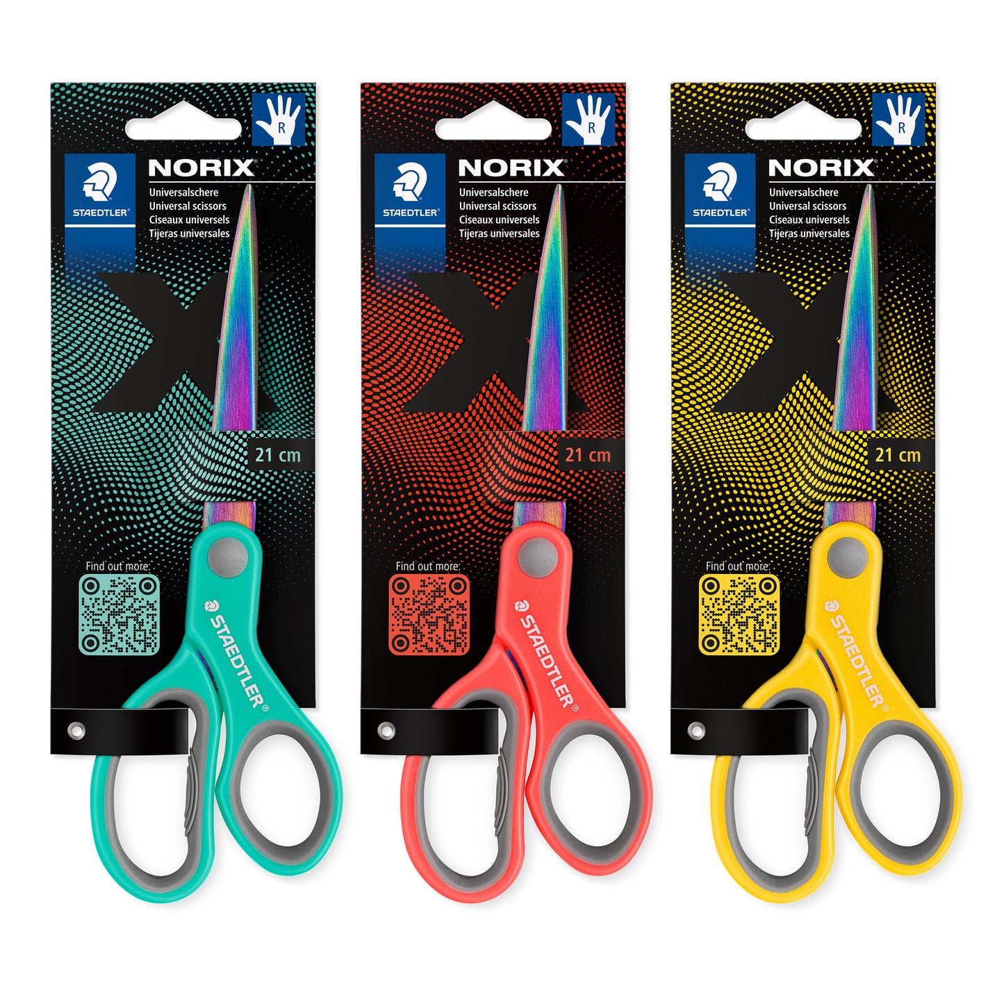 Staedtler - Schaar norix 21cm 3 kleuren assorti | 12 stuks