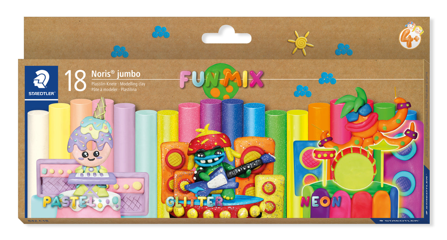 Staedtler - Boetseerklei noris jumbo set 18 kleuren