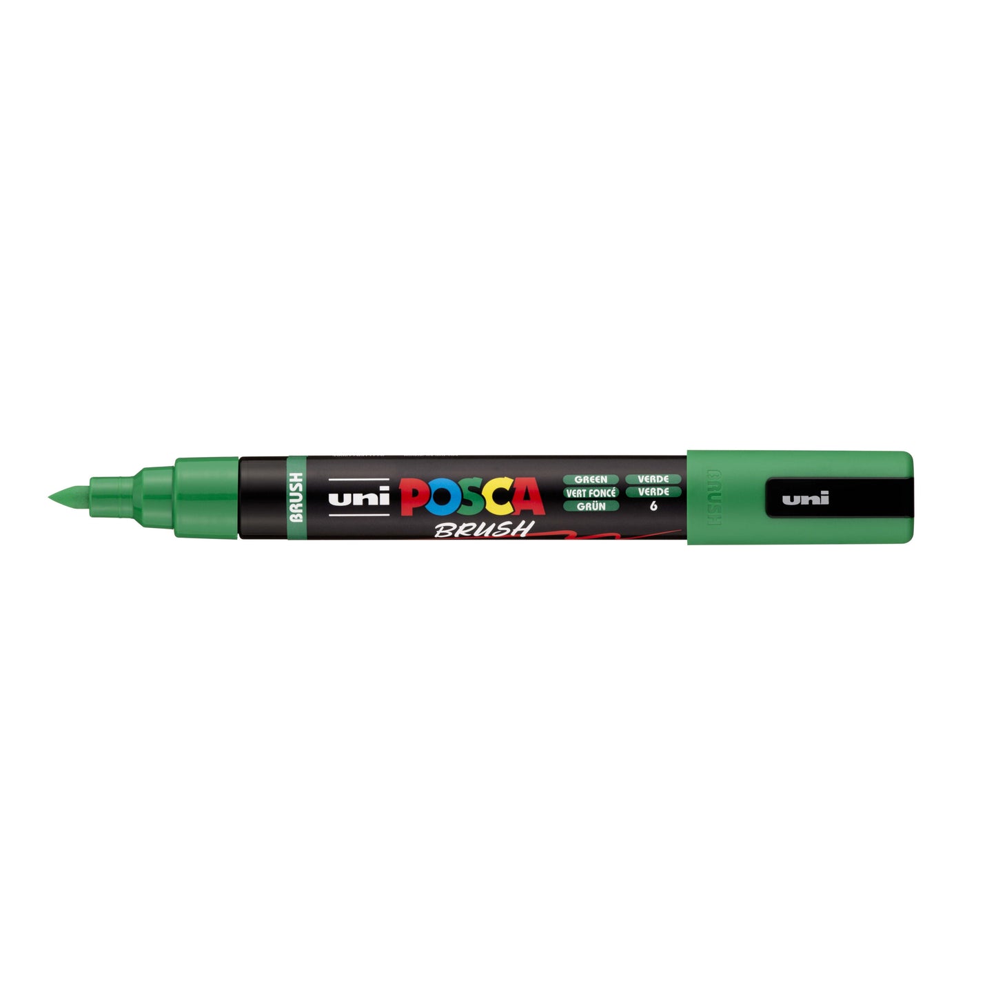 Posca - Paintmarker uni pc-5br brushpunt m donkergn