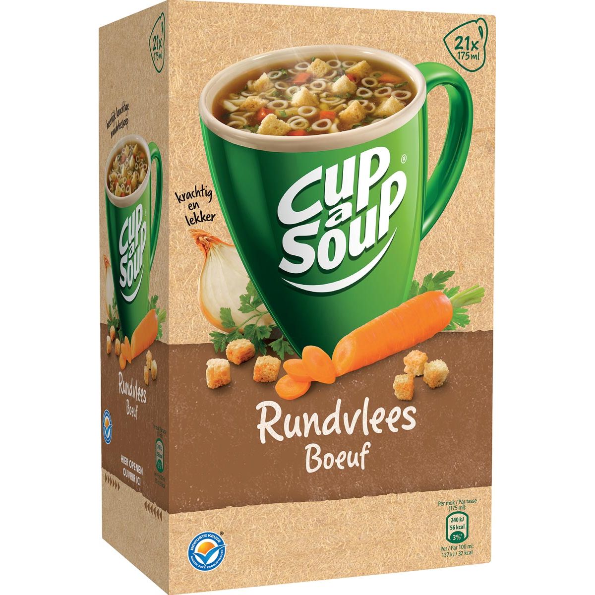 Cup A Soup - Cup-a-Soup boeuf, paquet de 21 sachets