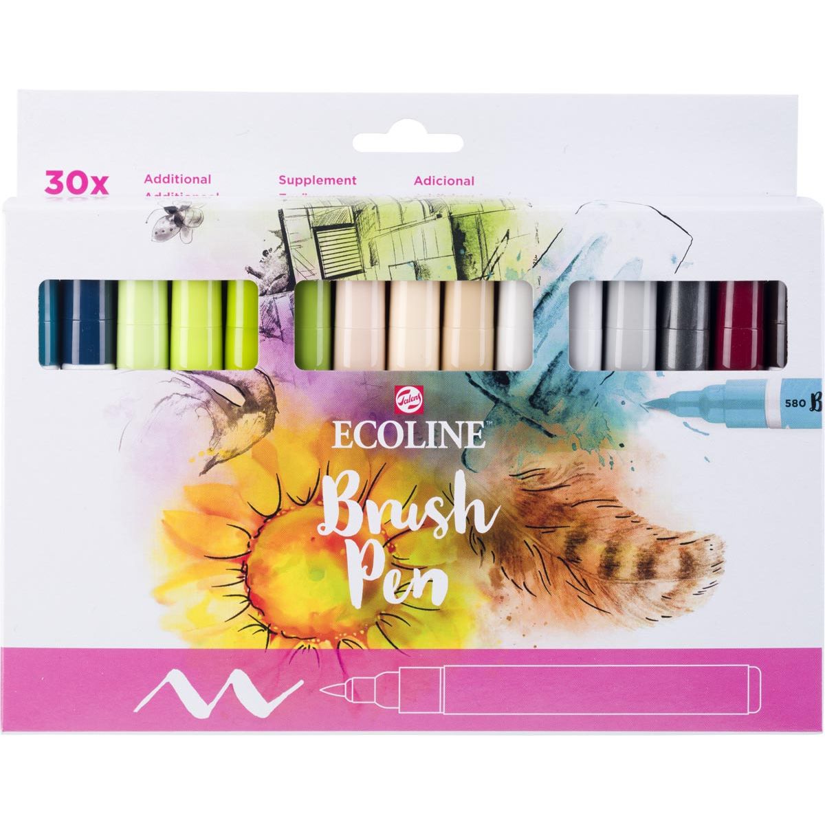 Talens - Ecoline Brush pen, etui van 30 stuks, set Additional
