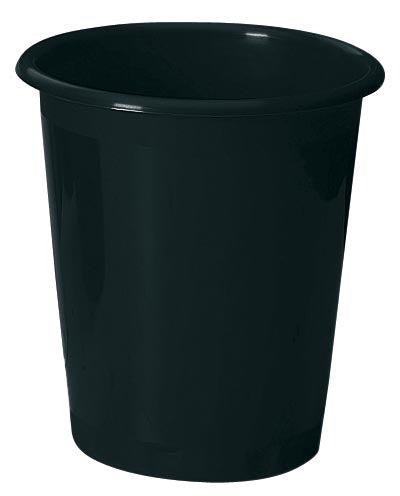 Langlebig – Basic-Papierkorb, schwarz