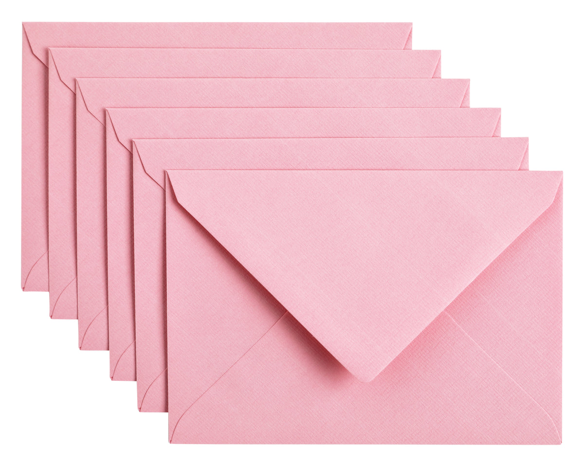 Papicolor - Enveloppe C6 114x162mm rose bébé pack de 6 pièces