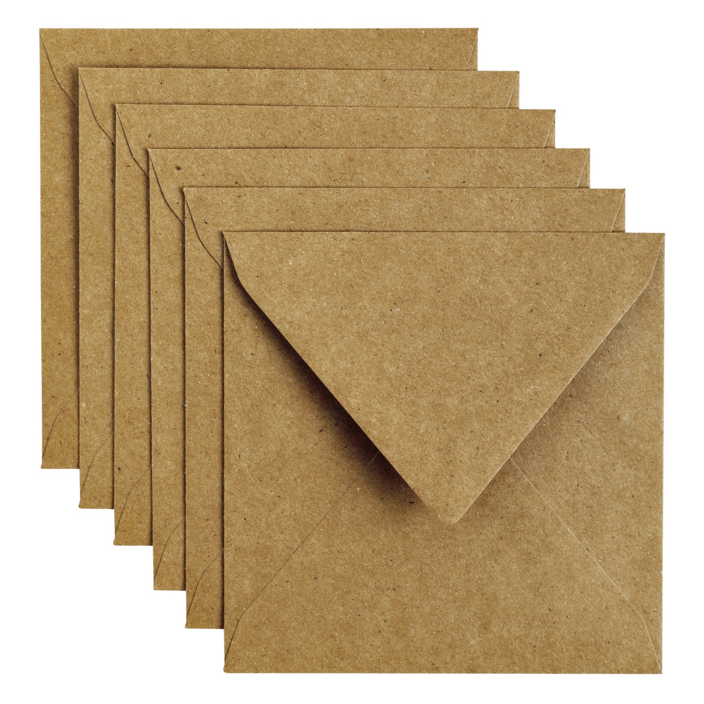 Papicolor - Envelop 140x140mm kraft bruin pak à 6 stuks