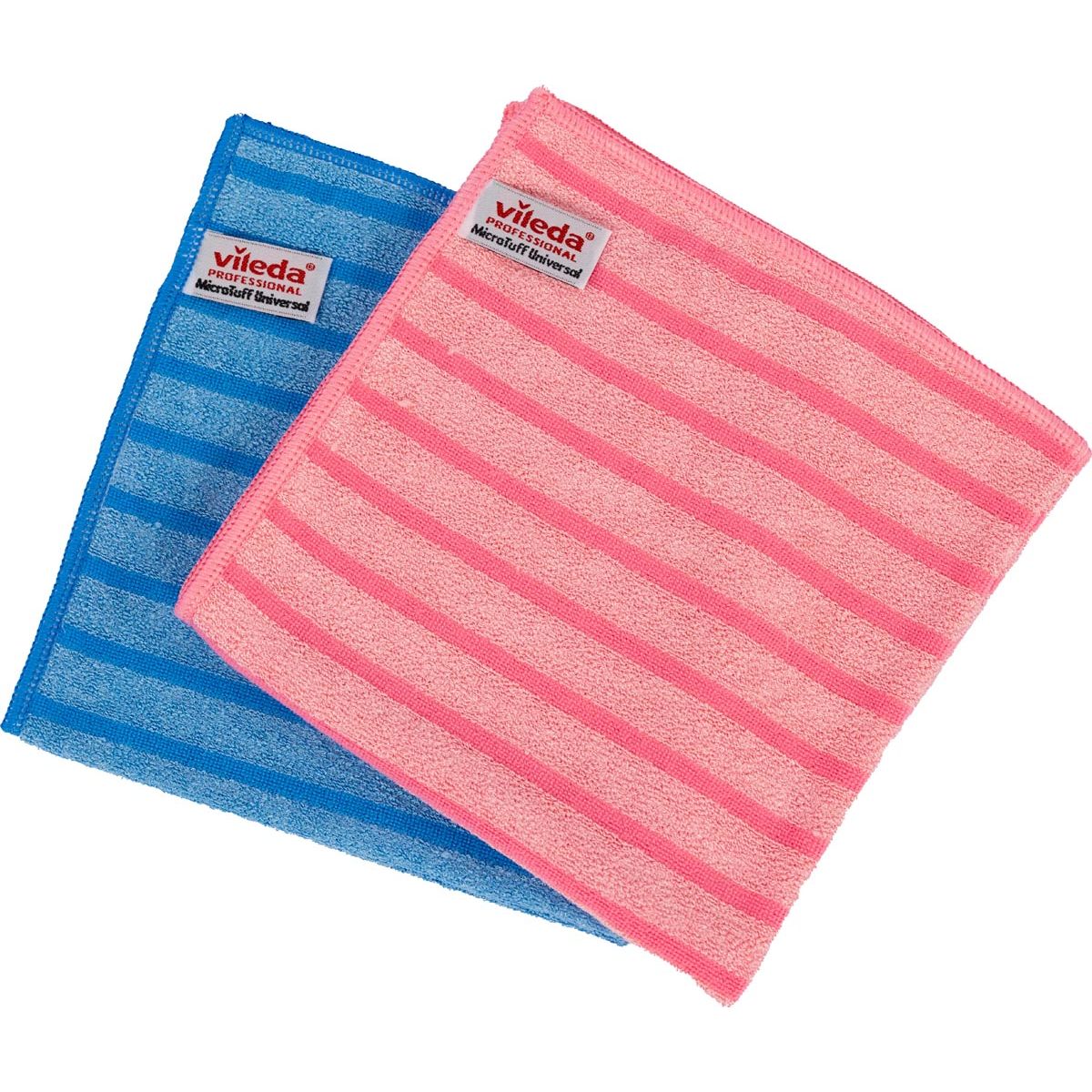 Vileda - chiffon en microfibre Microtuff Universal, paquet de 10, bleu