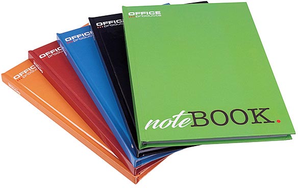 OFFICE products - schrift met harde kaft, A5, 96 blad, met kantlijn, geruit 5mm