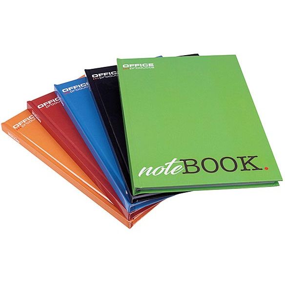 OFFICE products - schrift met harde kaft, A5, 96 blad, met kantlijn, geruit 5mm