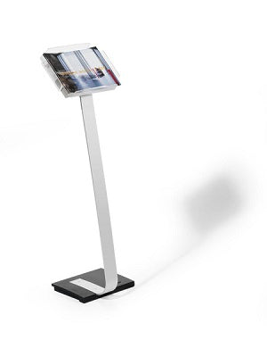 Klika - Support au sol avec porte-brochures pour A4