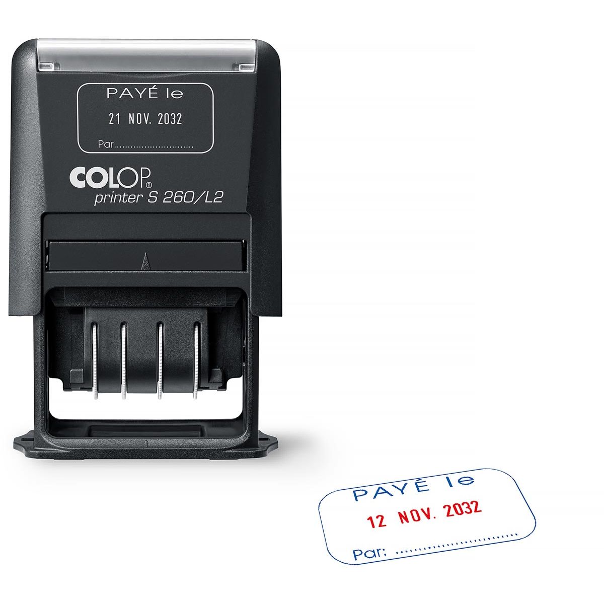Colop - tekststempel Printer S260/L2 N, met datum en BETAALD