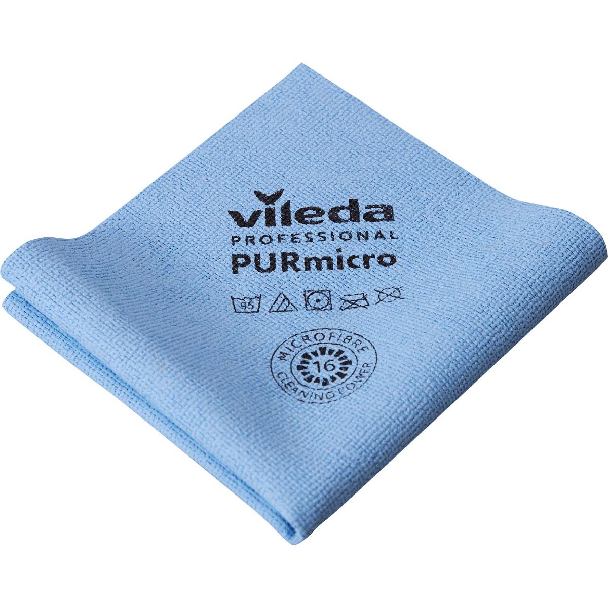 Vileda - chiffon en microfibre Purmicro Active, paquet de 5, bleu