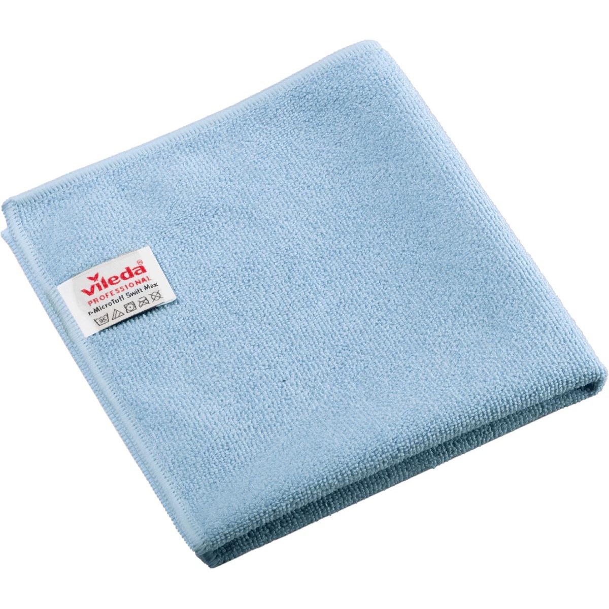 Vileda - Professional r-MicroTuff Swift Max microvezeldoek, pak van 5 stuks, blauw