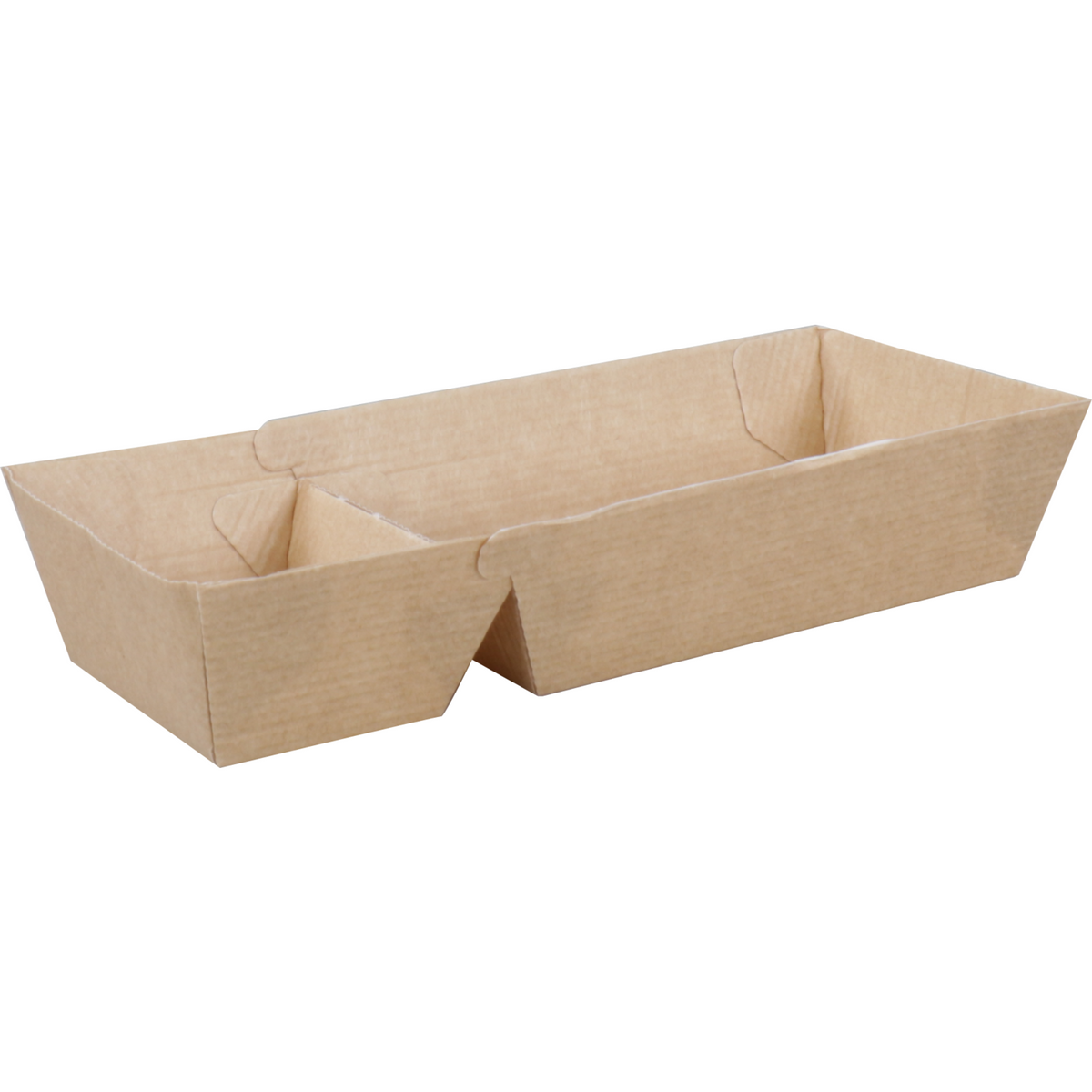 Depa - Bak | Ersatzpapier | A22 | Golfpapieren snacklijn | snackbak | 181x63x38mm | bruin | 400 stuks
