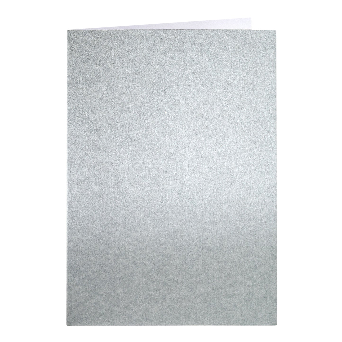 Papicolor - Korrespondenzkarte doppelt 105x148mm Metallic-Silber, Packung mit 6 Stück