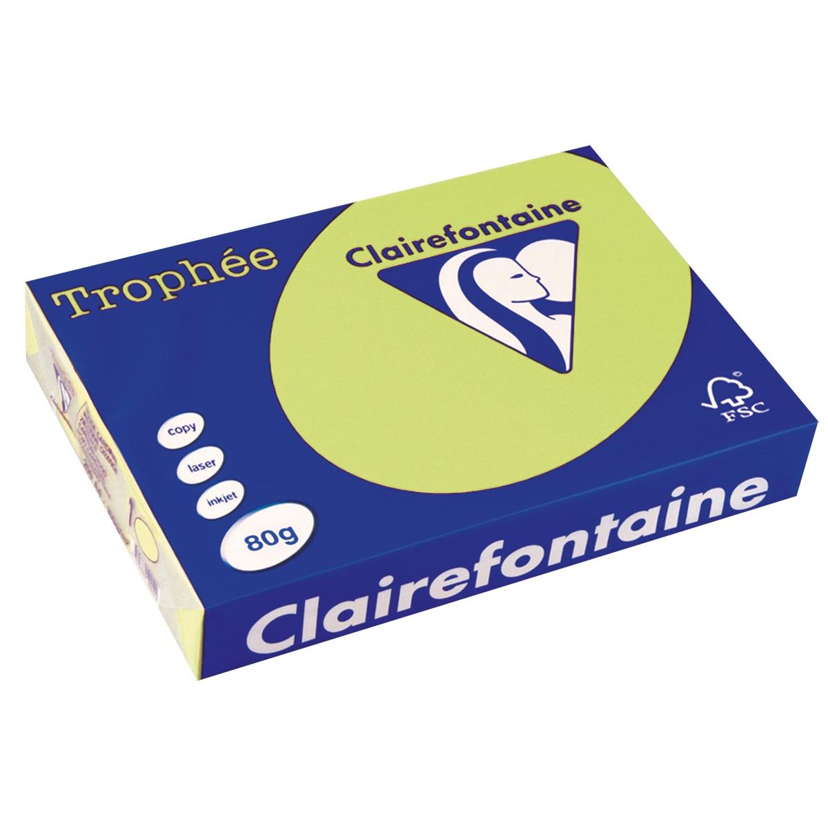 Clairefontaine - Trophée gekleurd papier, A4, 80 g, 500 vel, golfgroen