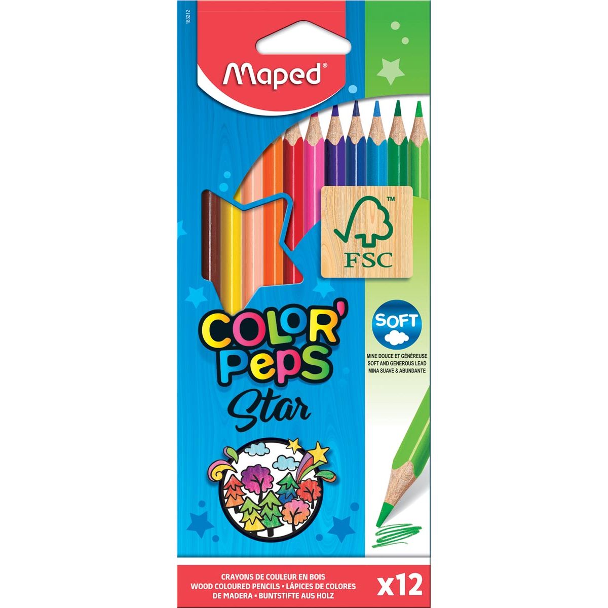 Maped - crayon de couleur Color'Peps, 12 crayons