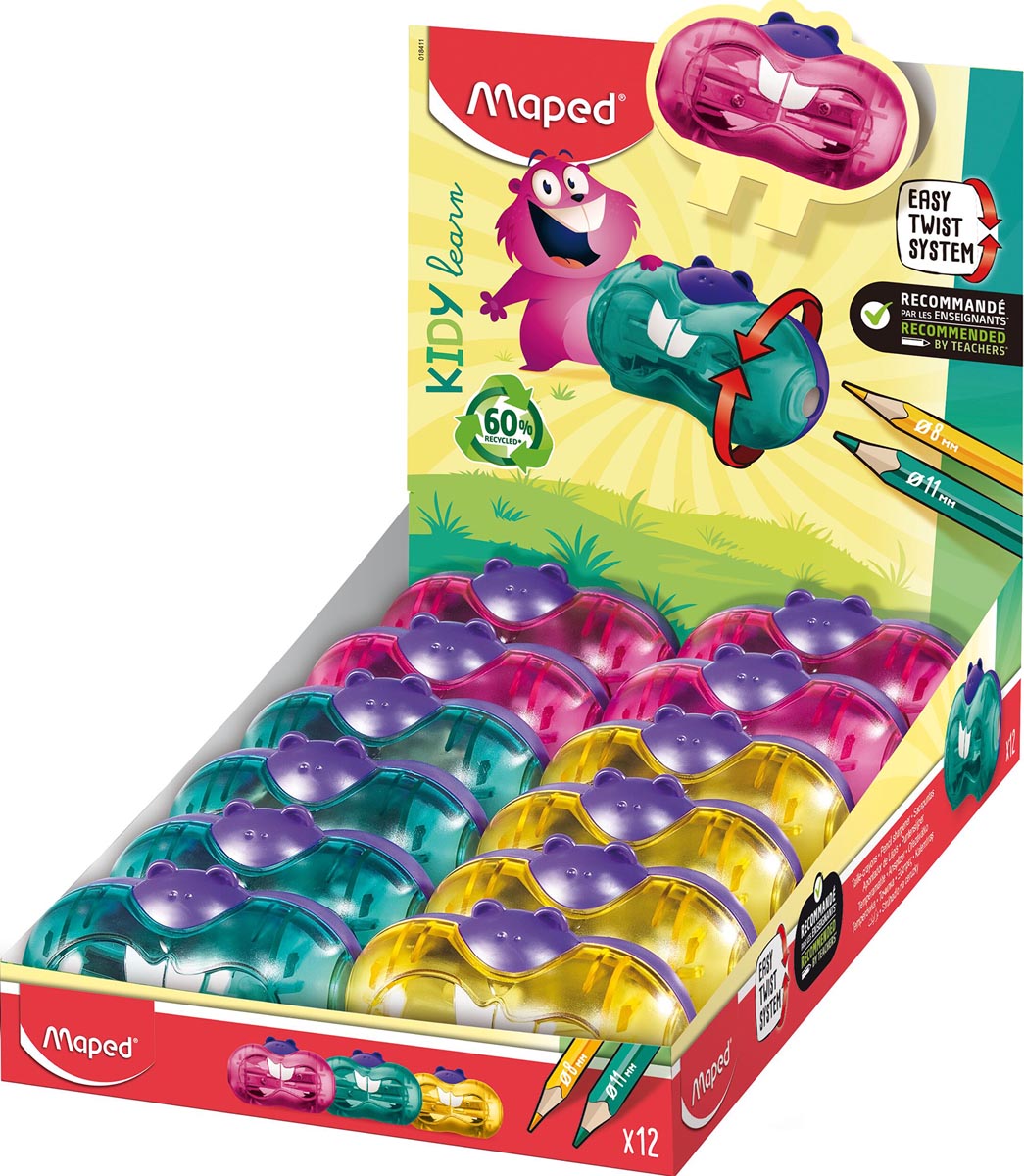 Maped - Kidy Learn potloodslijper Twist, 2 gaats