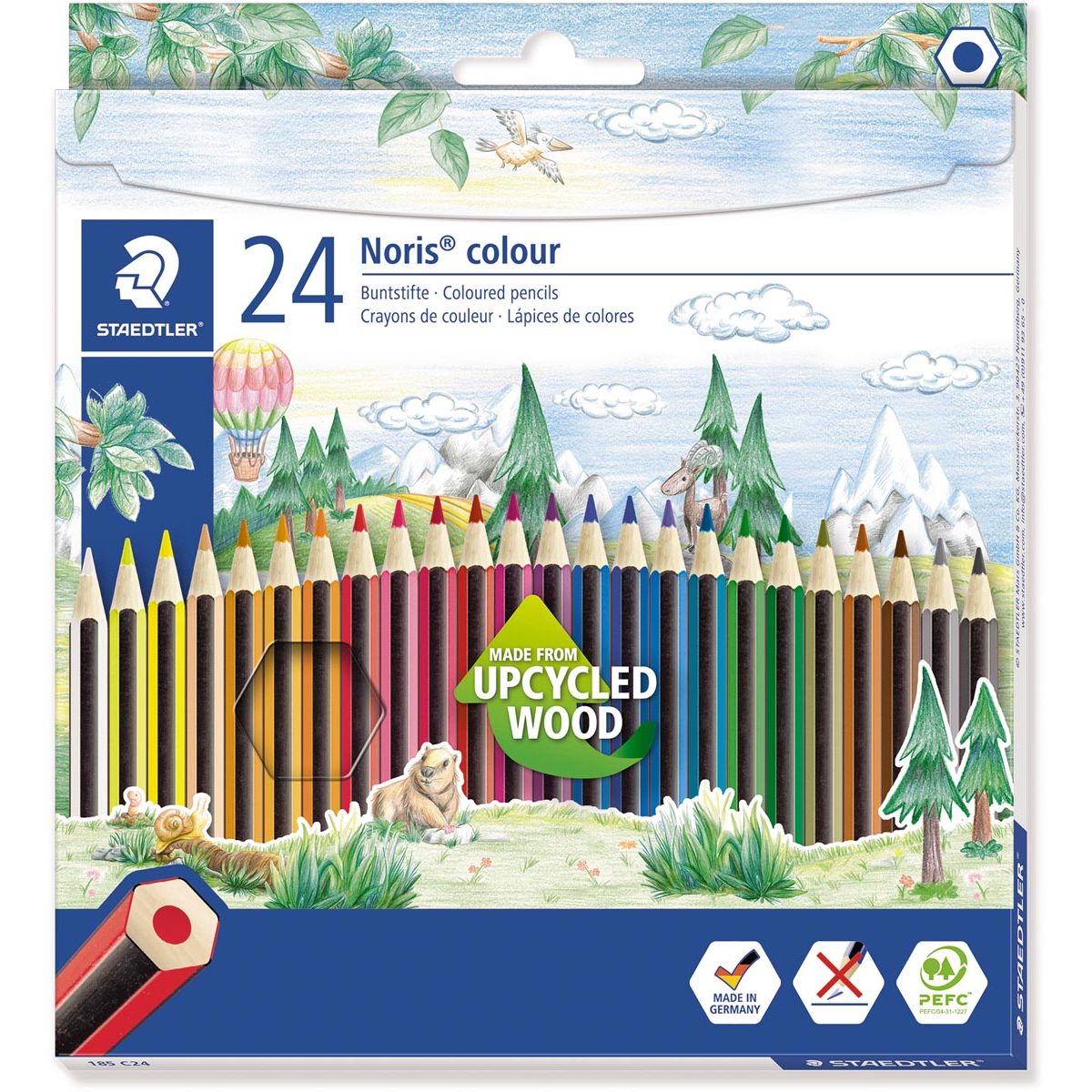 Staedtler - Crayons de couleur Noris lot de 24 pièces assorties
