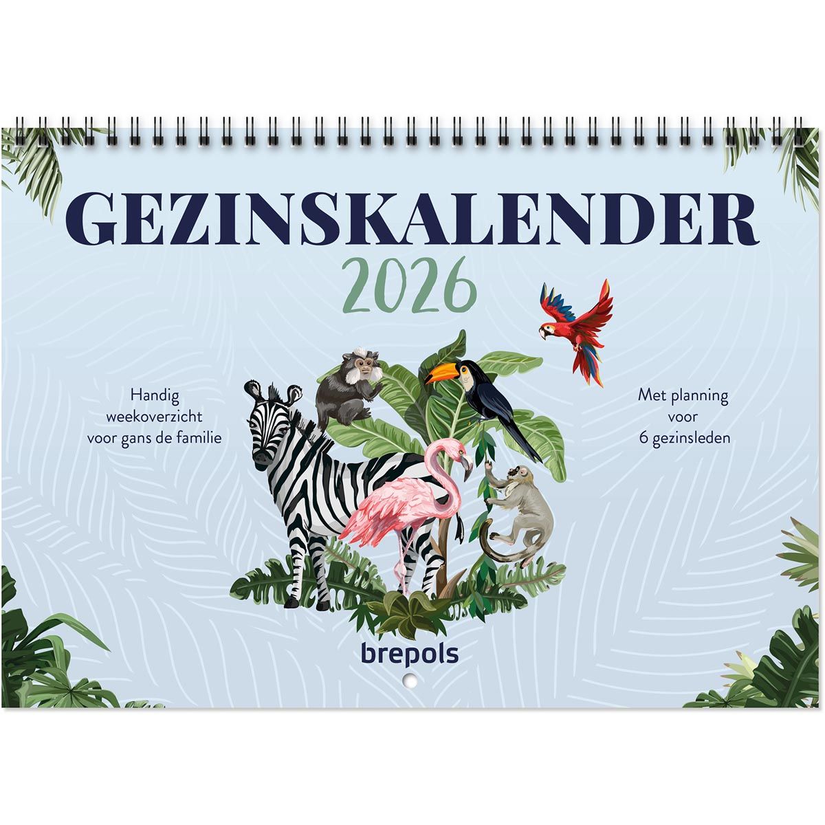 Brepols – Wochenübersicht des Familienkalenders, Niederländisch, 2026