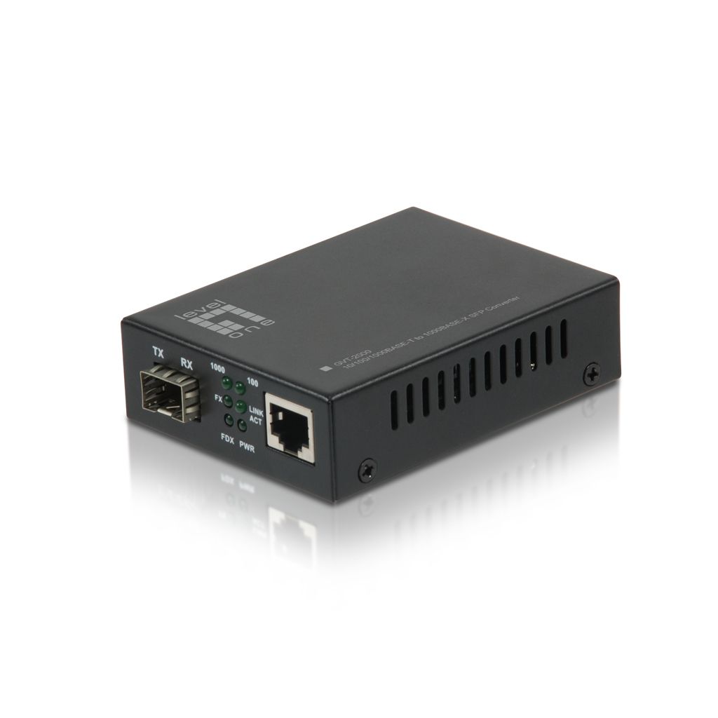 LEVEL ONE - LevelOne GVT-2000 netwerk media converter 1000 Mbit/s Multimode Zwart