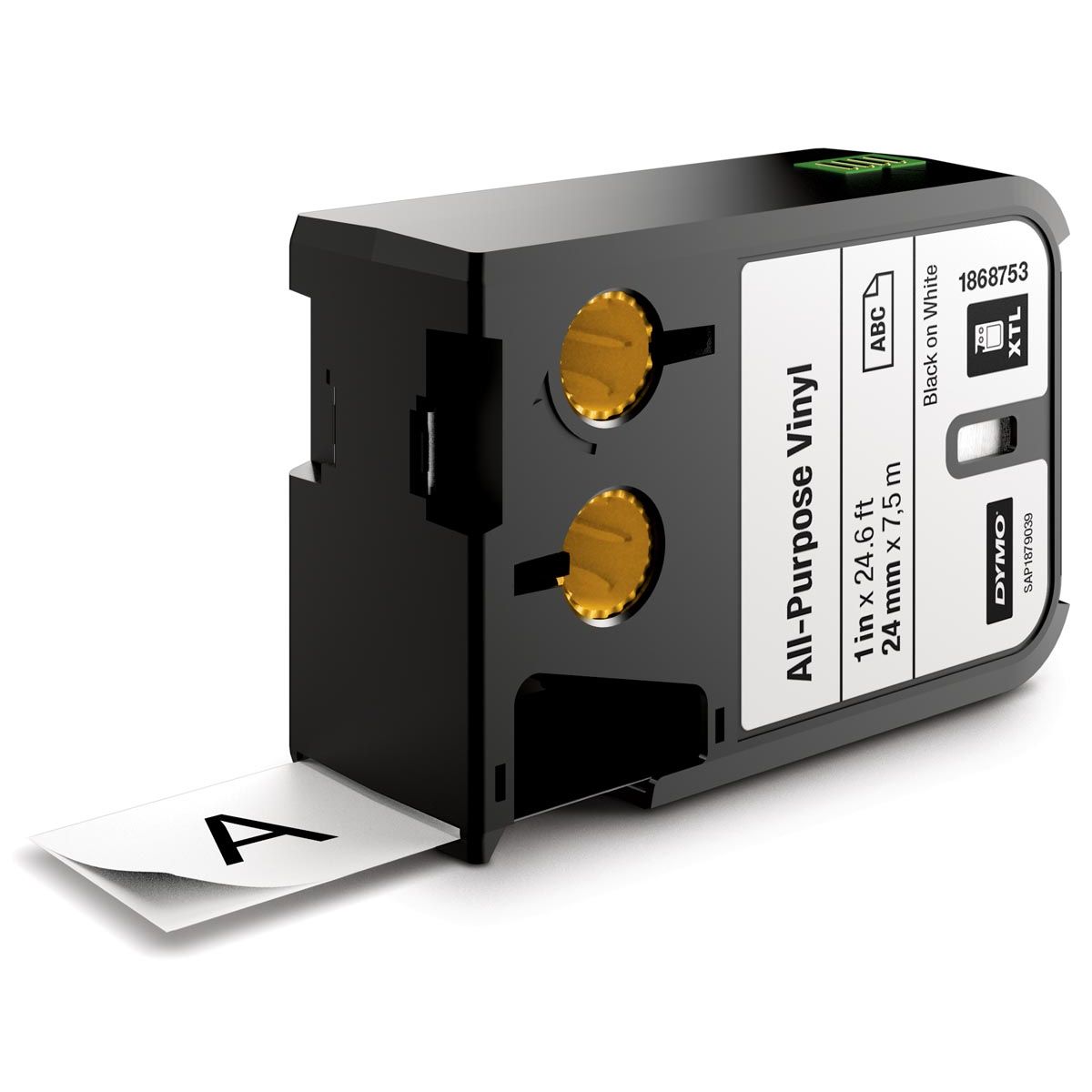 Dymo - XTL e ft 24 mm, noir sur blanc, vinyle