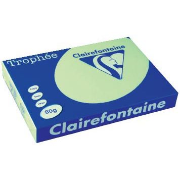 Clairefontaine - Trophée tel, farbiges Papier, A3, 80 g, 500 Blatt, grün