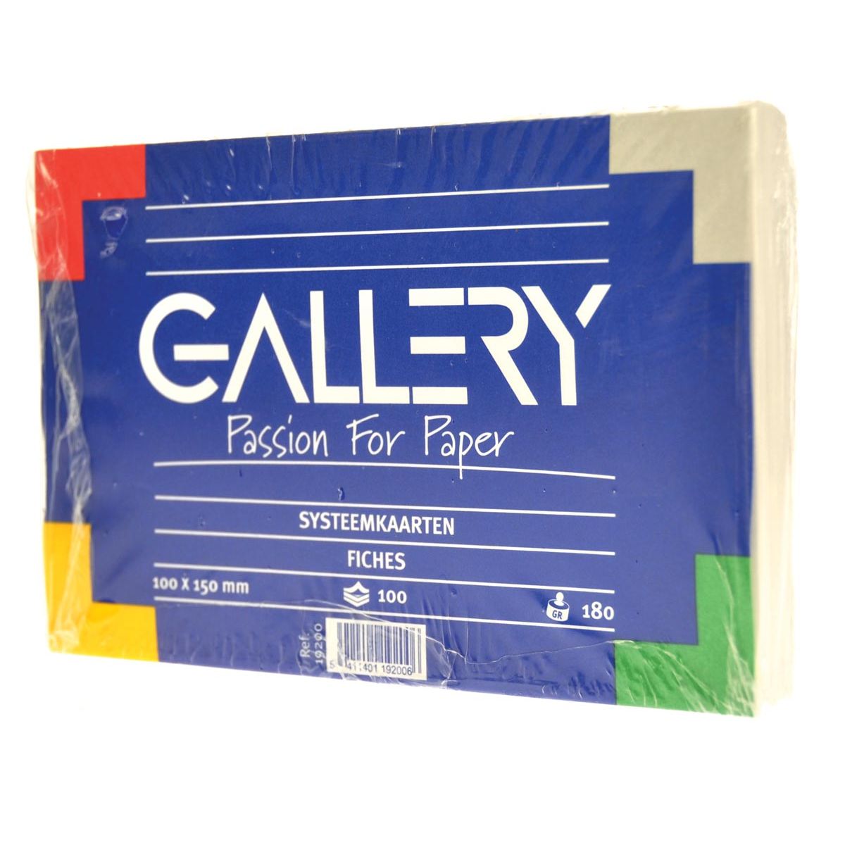 Gallery - fiches blanches, ft 10 x 15 cm, unies, paquet de 100 pièces