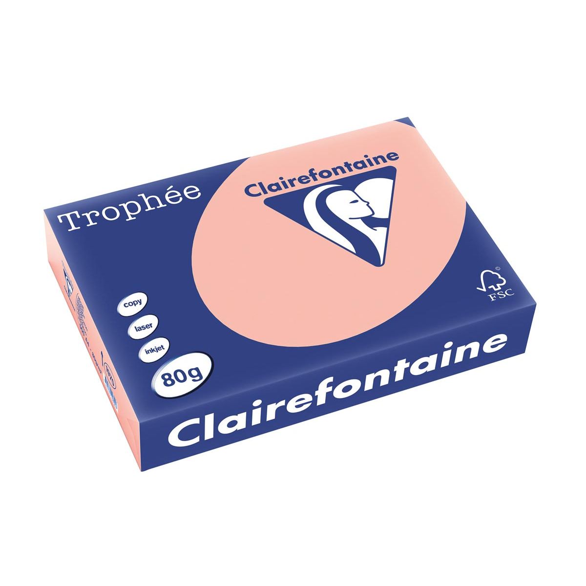 Clairefontaine - Papier couleur Trophée, A4, 80 g, 500 feuilles, pêche