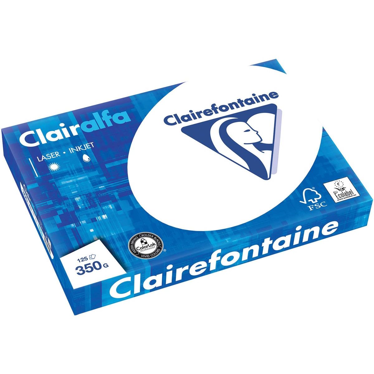 Clairefontaine - Clairalfa Präsentationspapier ft A3, 350 g, Packung mit 125 Blatt