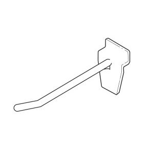 Klika - Slatwallhaken enkel 200mm wit kunststof