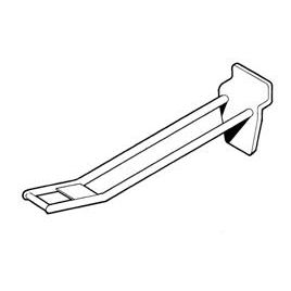 Klika - Slatwallhaken dubbel 140mm wit kunststof