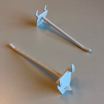 Klika - Papphaken einzeln 100 mm aus weißem Kunststoff