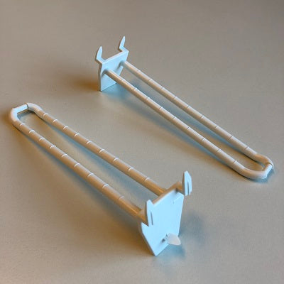 Klika - Papphaken doppelt 125mm aus weißem Kunststoff