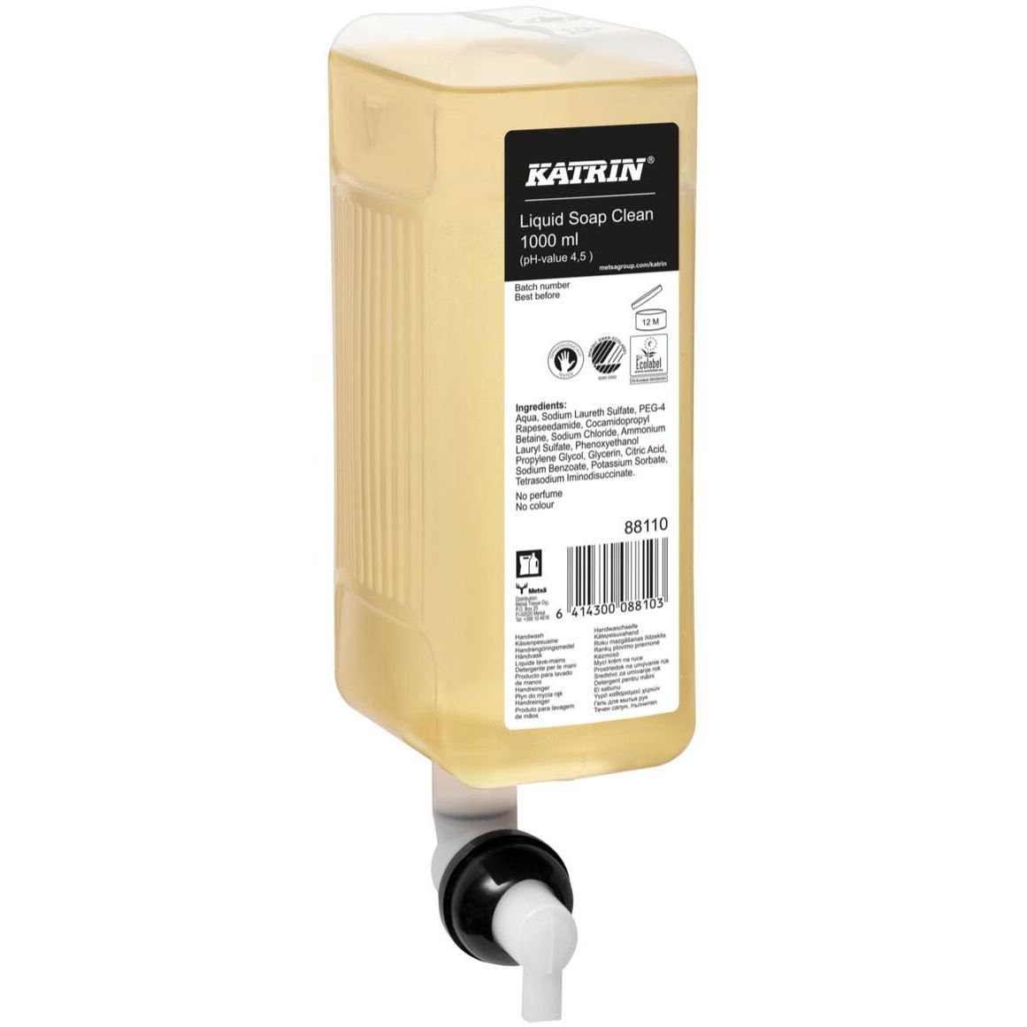 Katrin - Flüssigseife 88110 Clean, Flasche mit 1000 ml