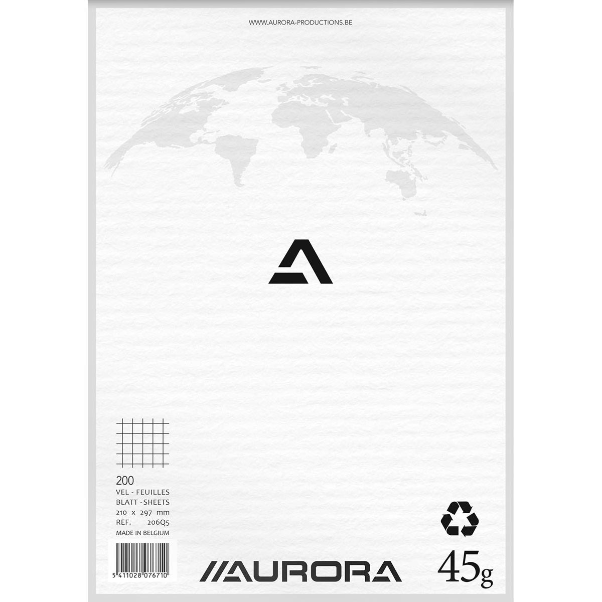 Aurora - Bloc-notes ft A4, carré 5 mm