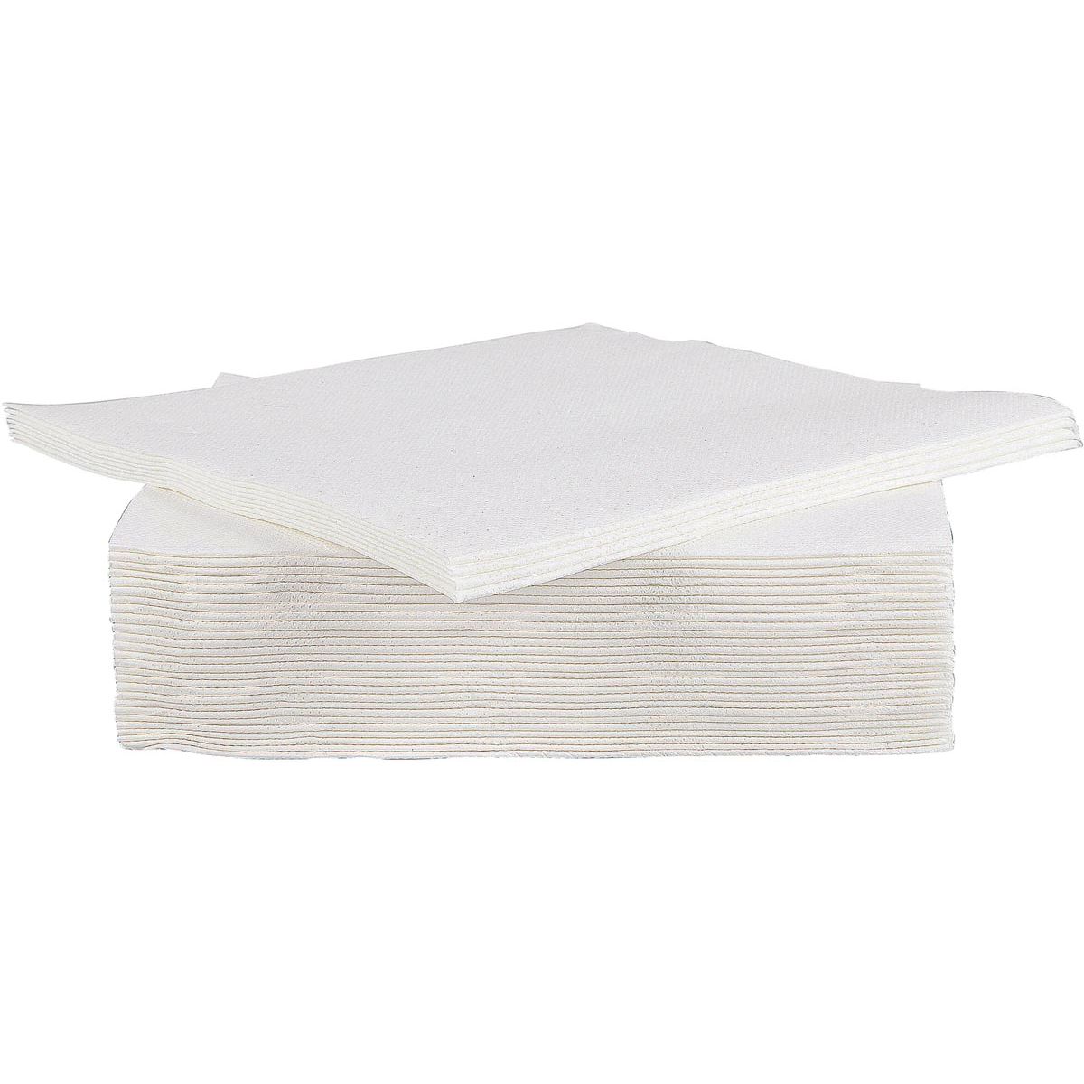Cosy - Serviette tendance, 38 x 38 cm, blanche, 40 pièces