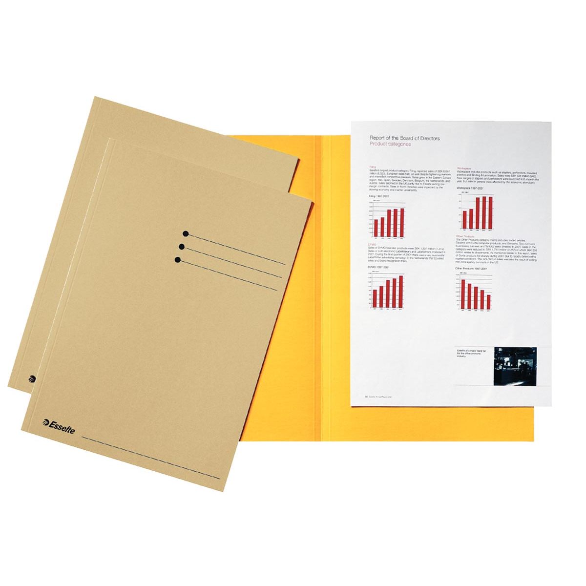 Esselte - dossiermap gems, karton van 180 g/m², pak van 100 stuks