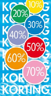 Klika - Thème ticket de vitrine 10% à 70% DE RÉDUCTION 20 pièces