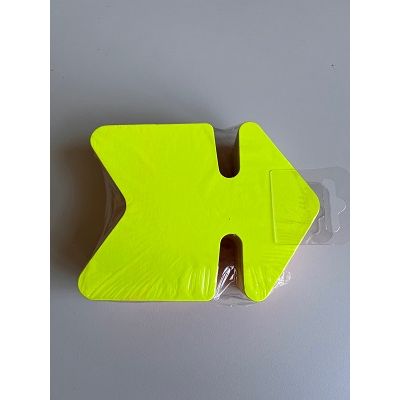 Klika - Fluor pijl 12x16 cm fluor geel 50 stuks
