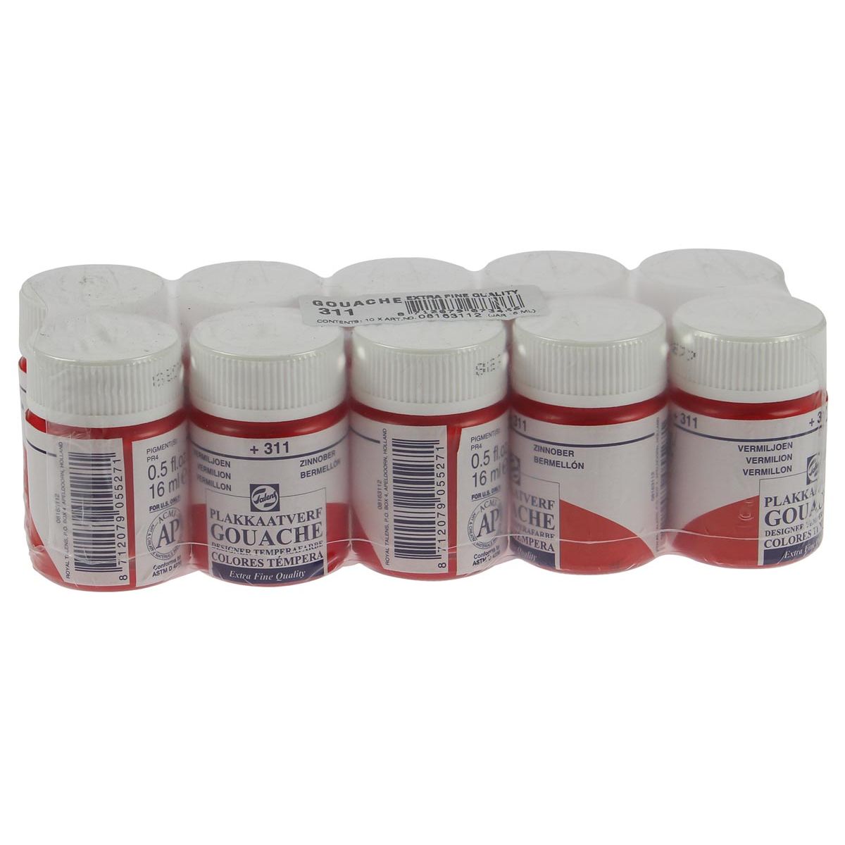 Talens - plakkaatverf Extra Fijn flacon van 16 ml, vermiljoen
