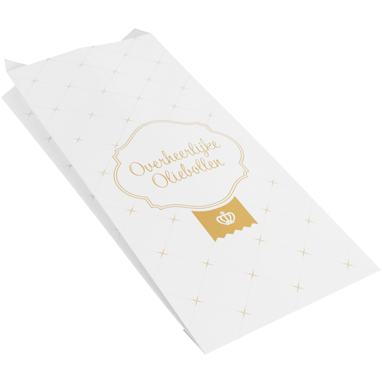Klika - Zak | Oliebollenzak | Ersatzpapier | 1 pond | 14/ 4x33cm | Overheerlijk | goud/wit | 10 kg