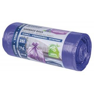 DONAU PROFESSIONAL - vuilniszak, 18 micron, ft 49 x 66 cm, 35 liter, lavendel, pak van 24 stuks