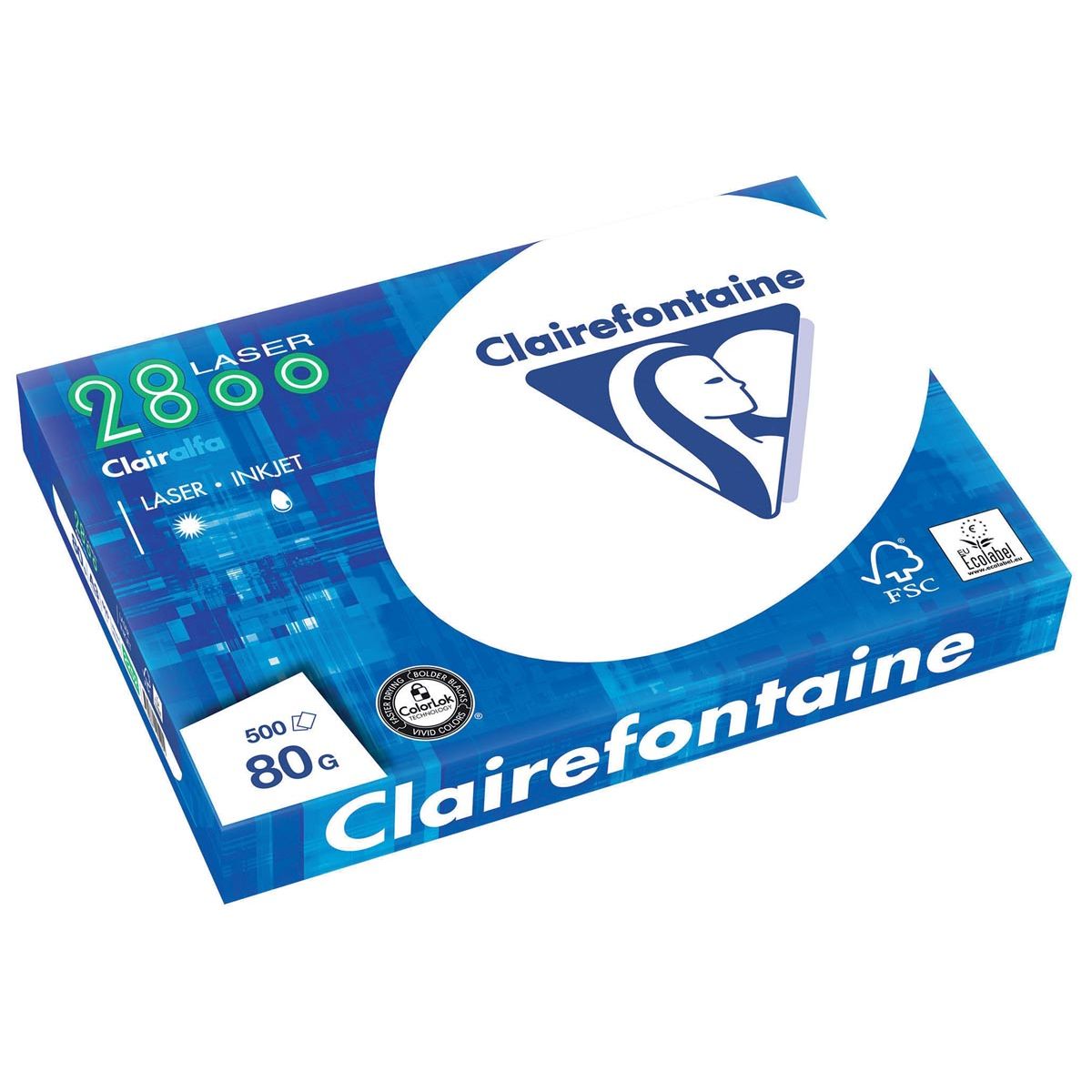 Clairefontaine - Clairalfa-Druckpapier ft A3, 80 g, Packung mit 500 Blatt