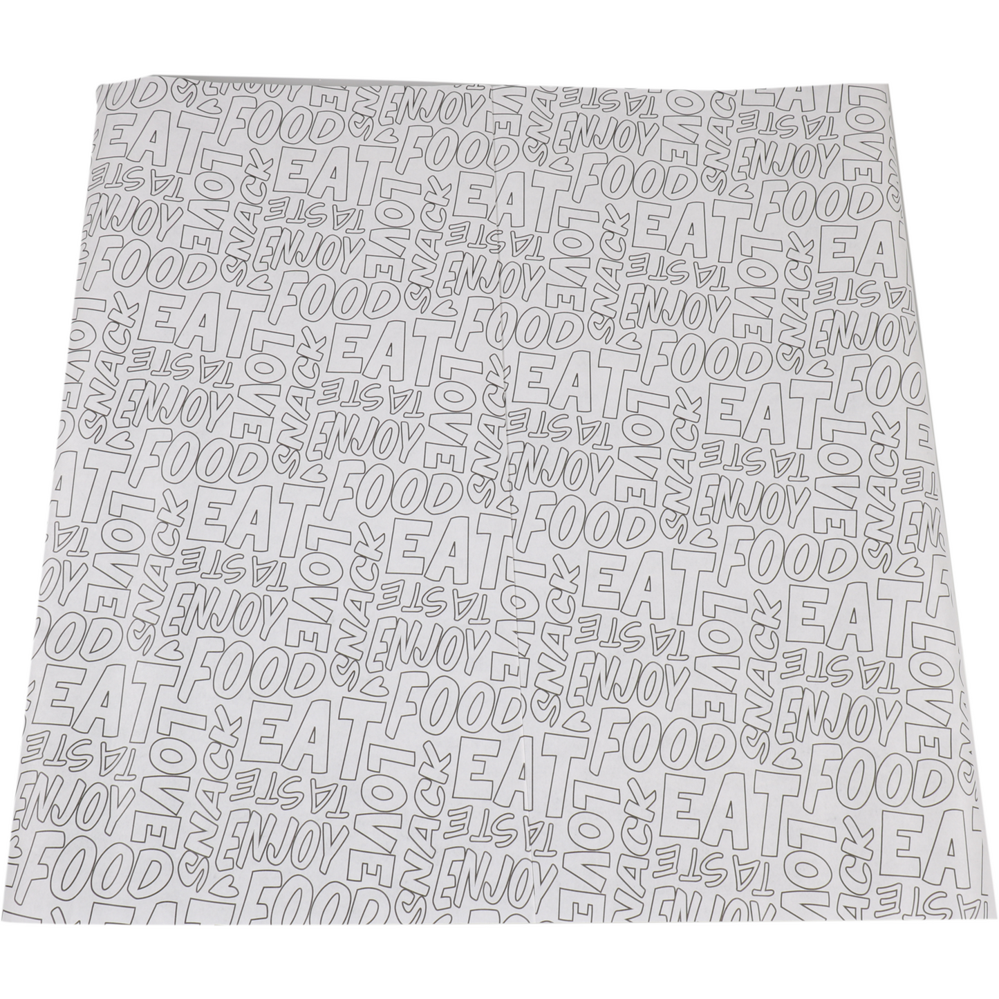 Klika - Vel | hamburgervel | papier + Wax | 33x34cm | Words | 5000 stuks