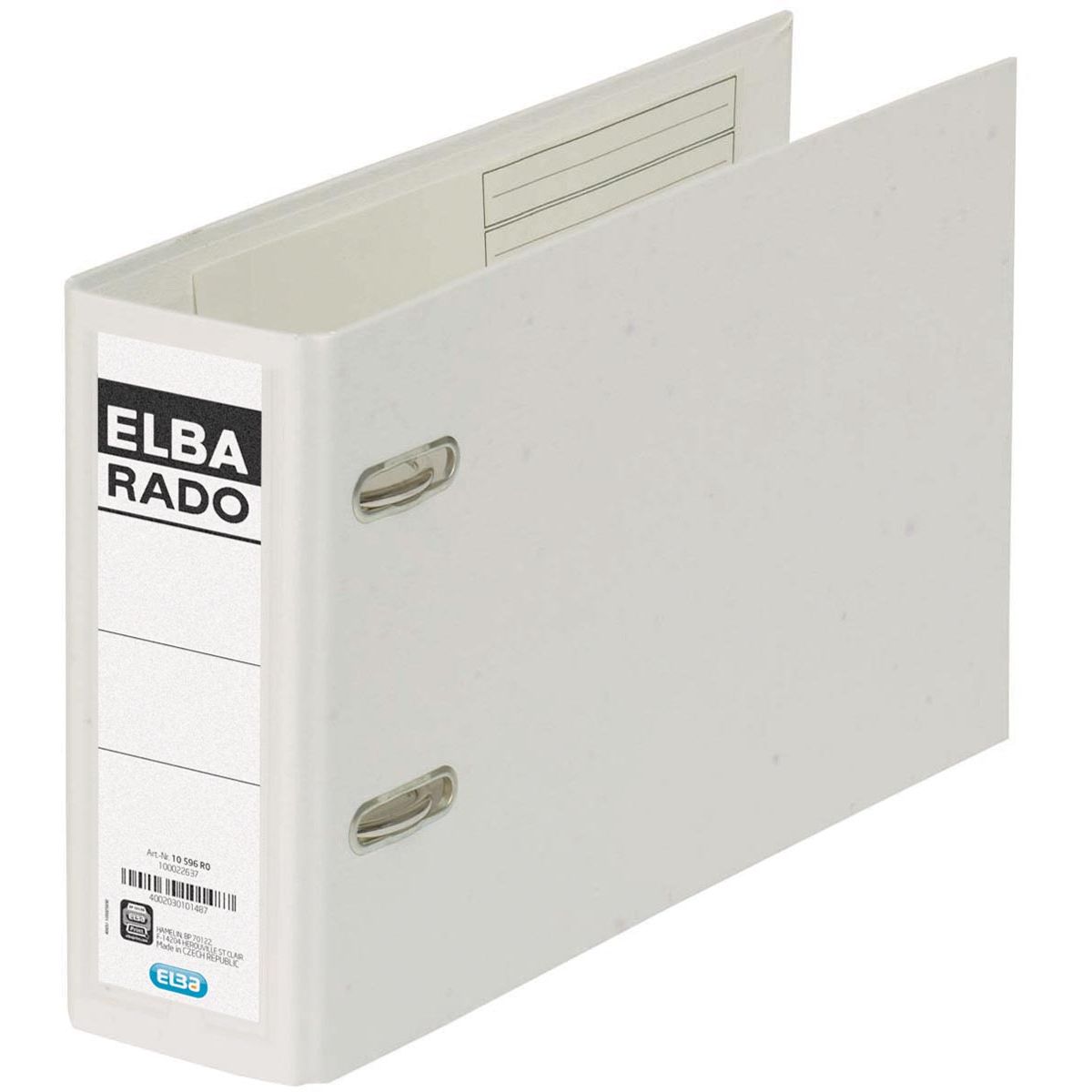 Elba - Classeur Rado Plast pour ft A5 horizontal, blanc, dos de 7,5 cm